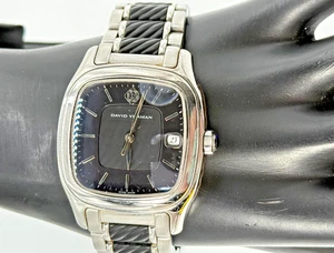 David Yurman Thoroughbred Watch T301-LST Stainless & Black Rubber - Picture 1 of 10
