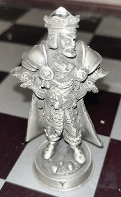 Pieza de ajedrez Fantasy of the Crystal Arfon el Guerrero Blanco Rey Franklin Como Nueva Foto 1 de 3