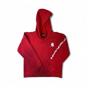 Youth vintage Carhartt Pullover Hooded sweater red size large (14-16) - Picture 1 of 5