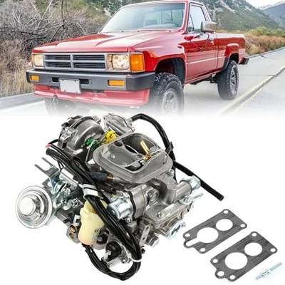 22R Carburetor TOY-505 TOY-507 for Toyota Pickup 1981-1987 2.4L Automatic Choke Foto 1 de 4