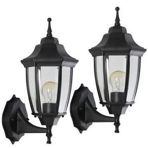 2-Pack Waterproof Aluminum Outdoor Light Fixture Wall Mount Exterior Porch Li... - Picture 1 of 7