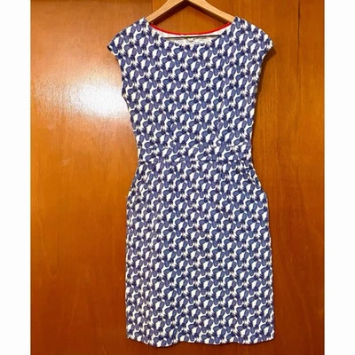 Boden Florrie Jersey Dress Blue Pineapple Print Size US 4 - Image 1 of 4