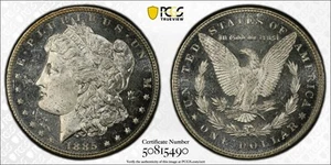 1885 P Morgan Silver Dollar PCGS MS-63 DMPL - Picture 1 of 1