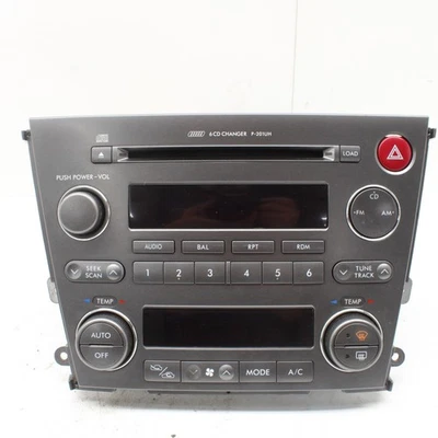 2004-2006 斯巴鲁 Legacy Outback 6 光盘 CD 收音机气候控制原始设备制造商 86201AG61A — 第 1/4 张图片