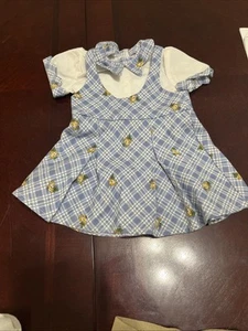 Kit bambina americana 2000 vestito scuola pensionato - blusa e maglione scarpe - Foto 1 di 11