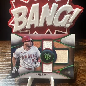 2025 Topps Tribute MIKE TROUT Game Used Triple Relic SP Mem #/99 TTR-MT ANGELS - Picture 1 of 3