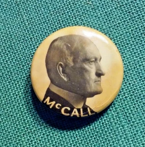1914 Samuel W. McCall Massachusetts Governor Campaign Celluloid Pinback Button - Picture 1 of 3