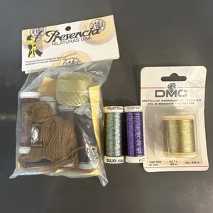DMC Metallic Embroidery Thread 2 Sulky Met Presences Hilaturas Rayon Finca Perle - Picture 1 of 6