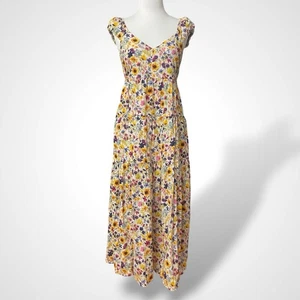 Old Navy Tiered All-Day Fit & Flare Maxi Sundress Size S Sunflower Cottagecore - Bild 1 von 13