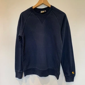 Carhartt WIP Sweater Mens Adult Size Small Blue Pullover Workwear Streetwear - Picture 1 of 13