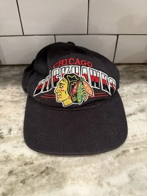 Chicago Blackhawks Snapback Sombrero De Colección Años 90 Nuez moscada EE. UU. NHL Hockey Oficial  Foto 1 de 4