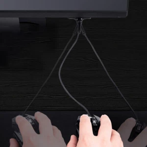 Desktop Wire Cable Organizer Mouse Cable Clamp Mouse Bungee Cable Holder Clip - Afbeelding 1 van 6