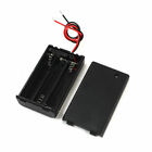 2pcs Wire Leads ON/OFF Switch Black 3x1.5V AAA Battery Holder Case w Cap