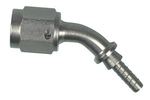G10: Goodridge 45 degree swept -4AN 7/16" crimp 600 stainless hose fitting S6045 - Picture 1 of 1