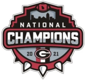 2021 National CHANPIONS GEORGIA BULLDOGS 12" PREMIUM VINYL AUFKLEBER LIZENZIERT NCAA  - Bild 1 von 1