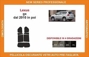 pellicola oscurante vetri Lexus gx dal 2010 kit posteriore - Imagen 1 de 1