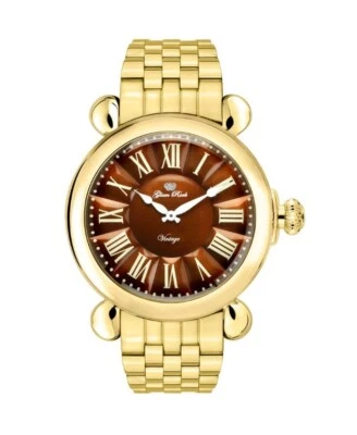 Glam Rock Women's Vintage 40mm Gold Plate Swiss Quartz Watch GR28042-BR RRP£895 - image 1 of 4