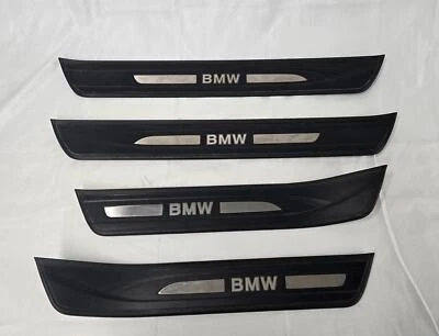 2010-17 BMW 535i Interior LH & RH Front & Back Door Sill Trim SET of Four 4 Assy - Image 1 of 4