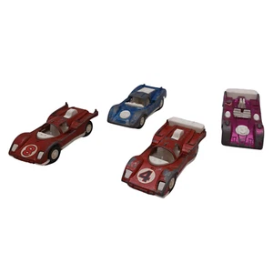 VTG Tootsie Toy Custom Racer Diecast Car ~ Red Ferrari Blue & Purple Cam AM 4pcs - Picture 1 of 23
