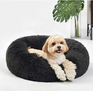 Washable Dog Round Bed Small Donut Dog Bed Small Dog Comfy Dog (New Open Box) - Picture 1 of 6