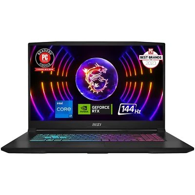 MSI Katana 17 Gaming i7 RTX 4060 17.3" 32GB 1TB SSD Win11 H Black B13VFK-835US - Image 1 of 4