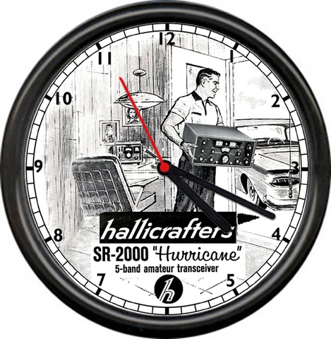 Hallicrafters Hurricane Amateur Ham Radio Equipment Tubes Retro Sign Wall Clock Cover