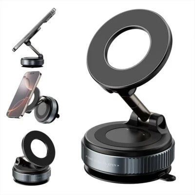 360° Adjustable Magnetic Vacuum Suction Cup Car Phone Holder Mount for MagSafe - Image 1 of 3