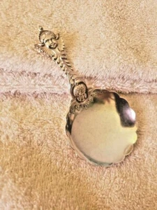CUPID (or Cherub) Handled BON BON NUT SPOON Sterling Silver by DOMINICK & HAFF - Picture 1 of 8
