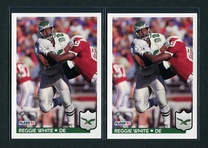 TWO (2) 1992 Fleer - #327 Reggie White Philadelphia Eagles Packers HOF Card Lot - Picture 1 of 2