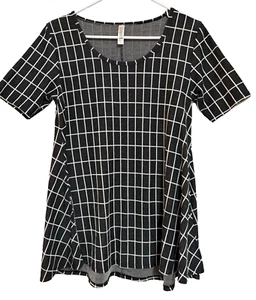 Tunica donna Lularoe semplice comoda nera maglietta manica corta XS comoda - Foto 1 di 9