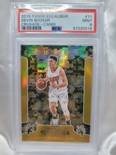 2015 Panini Excalibur Devin Booker Camo Gold Prizm 11