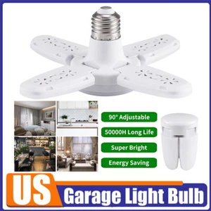 E27 LED Garage Light Bulb 28W Deformable Ceiling Fixture Lights Workshop Lamp - Picture 1 of 11