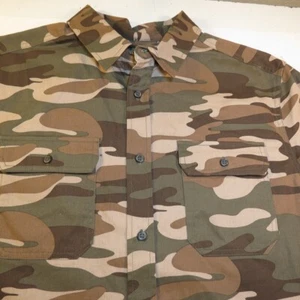 VINTAGE LEE Camo BUTTON UP LONG SLEEVE SHIRT Mens L Camouflage  - Picture 1 of 3