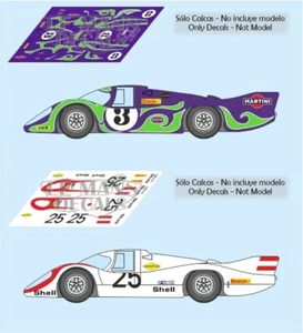 Decals Porsche 917 LH Le Mans 1970 3 25 1:32 1:24 1:43 1:18 slot calcas - Picture 1 of 3