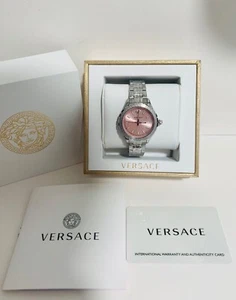 RELOJ VERSACE HELLENIO V12010015 ESFERA ROSA ACERO INOXIDABLE DAMAS 35 MM NUEVO EN CAJA - Imagen 1 de 17