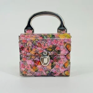 Cartera Caja Mariposa Holográfica Años 90 Mini Raro Floral Bolso de Mano Hecho en EE. UU. Y2K - Imagen 1 de 9