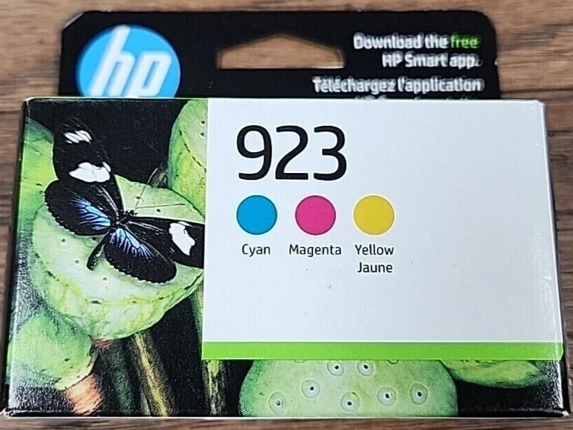 Cartuchos de tinta a color originales HP 923 - C/M/Y - para impresora HP 8120 8130 - OEM - 3PK Foto 1 de 2