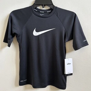 Nike Big Boys Swim UPF 40+ T Shirt Black S - Picture 1 of 4