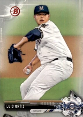 Luis Ortiz 2017 Bowman Prospects Silver #BP-128 /499 Parallel Rookie Brewers MLB - Image 1 of 2