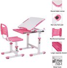 Desk with Chair Drawer and Reading Stand Kids Student Desk Pink