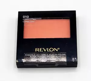 New Revlon Powder Blush With Brush- 010 CLASSY CORAL - Picture 1 of 1