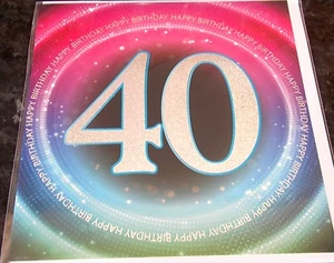 Happy 40th Birthday Card by Tracks Cards - Picture 1 of 3