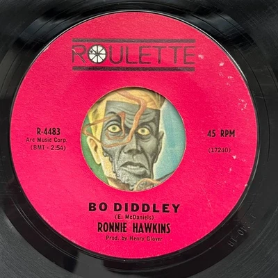 HEAR Ronnie Hawkins 45 Bo Diddley / Who Do You Love rockabilly garage rocker - Image 1 of 2