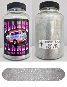 Blakes Metal Flake .004 Chrome Silver Hot Rod custom automotive 5oz jar - Picture 1 of 2