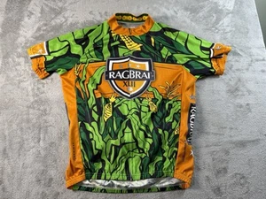 Primal Ragbrai XLII  Full Zip Cycling Jersey Men’s L IOWA RIDE Green/Orange Corn - Picture 1 of 8