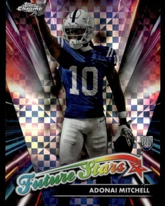 2024 Topps Chrome Future Stars Xfractor Adonai Mitchell Indianapolis Colts - Picture 1 of 2