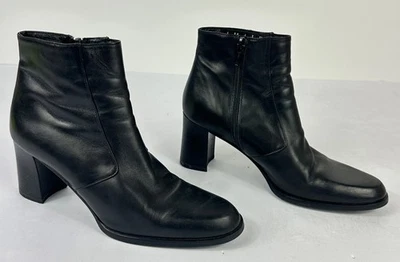 Botín Amalfi Italia Negro Cuero Suave Mujer Talla 6.5 Foto 1 de 4