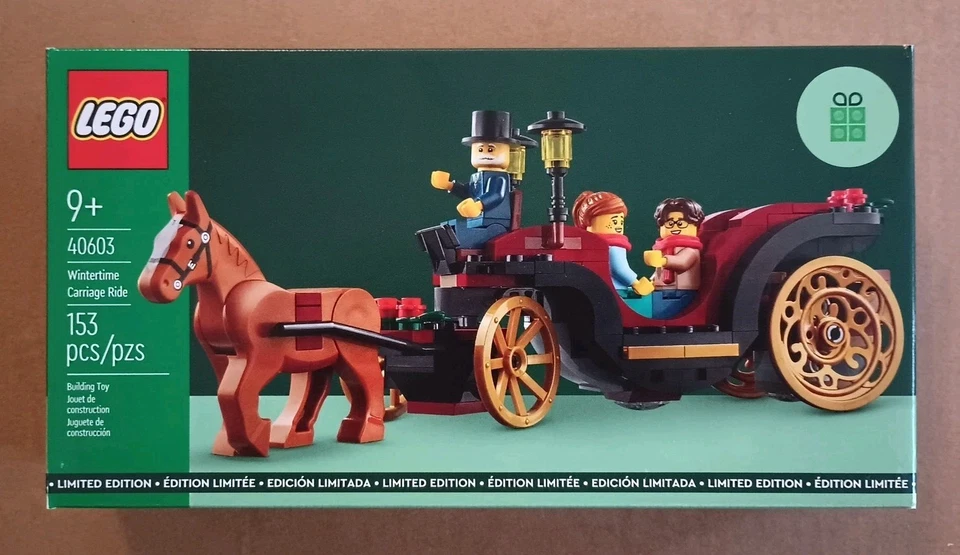 LEGO Seasonal 40603 Wintertime Carriage Ride Retirado Promo GWP Set Nuevo y Sellado Foto 1 de 4