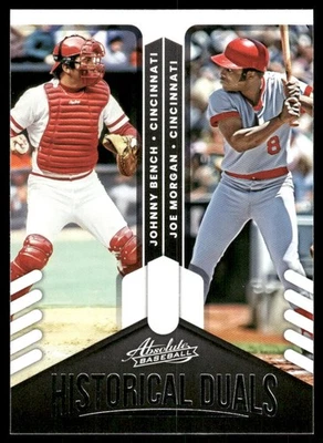 Absolute Historical Duals 2022 venta al por menor #9 Joe Morgan Johnny Bench - BB Foto 1 de 2