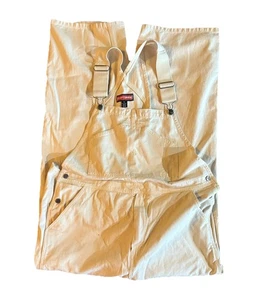 Carhartt White Canvas Bib Unlined Overall Dungarees Workwear Size 38 X 33L - Picture 1 of 9
